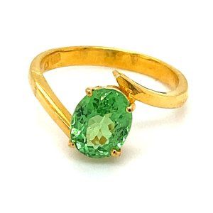 Tsavorite 1.78ct Solid 22K Yellow Gold Ring